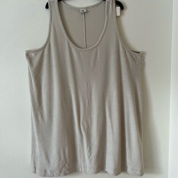 Women's Terry Tank Dress - A New Day Tan size 3X - Picture 3 of 9